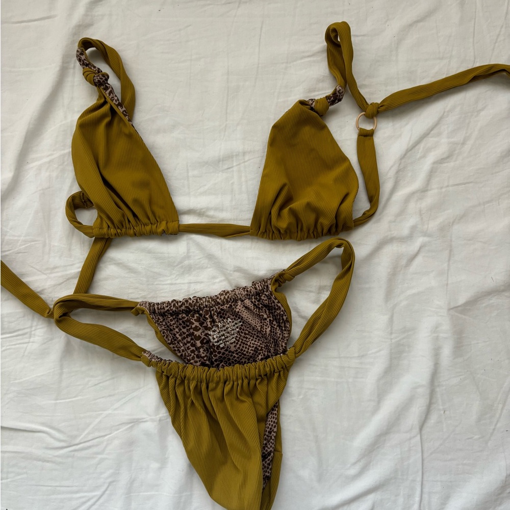 Olive Green Bikini Set